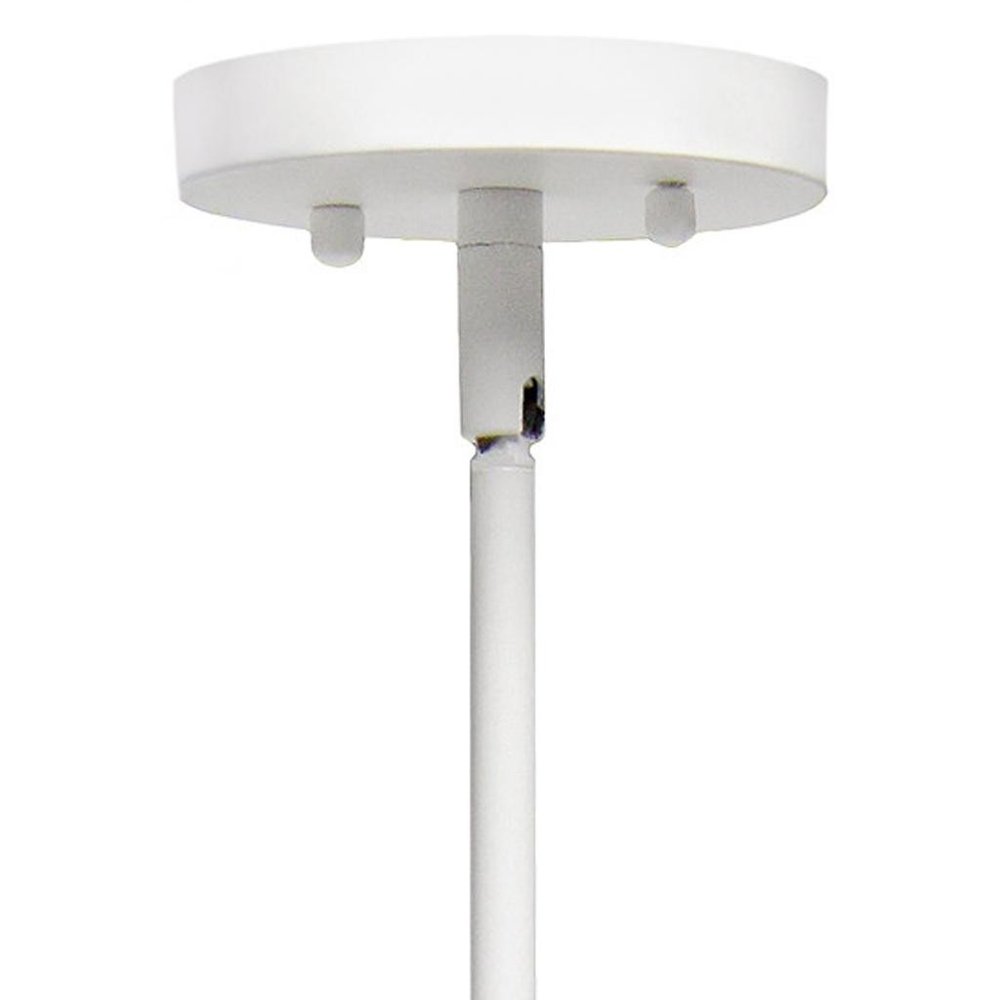 White Cylinder Iron Ceiling Light With White Shades