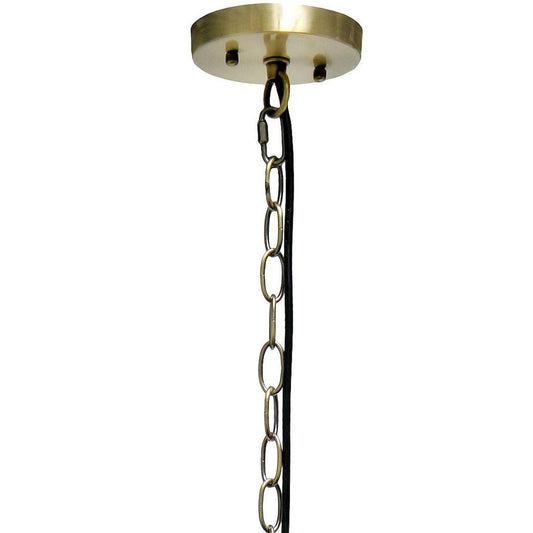 Antiqued Brass And Black Caged Iron Ceiling Light With Shades