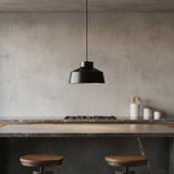 Black Iron Ceiling Light With Black Shades