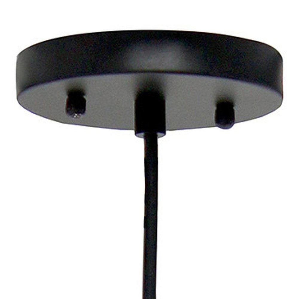 Natural And Black Rattan Ceiling Light With Natural Shades