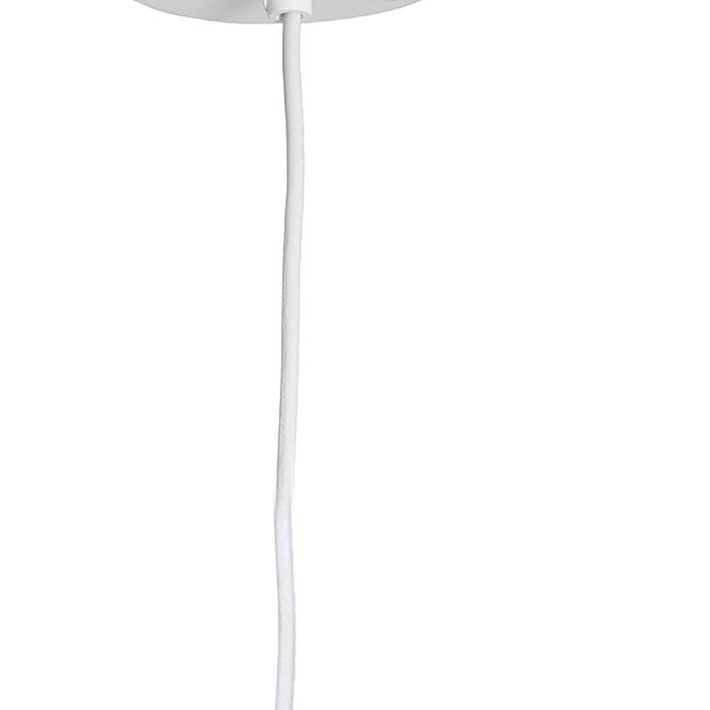 White Hemp Ceiling Light With White Shades