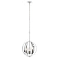 Clear And Silver Sphere Three Light Iron Ceiling Light With Silver Shades