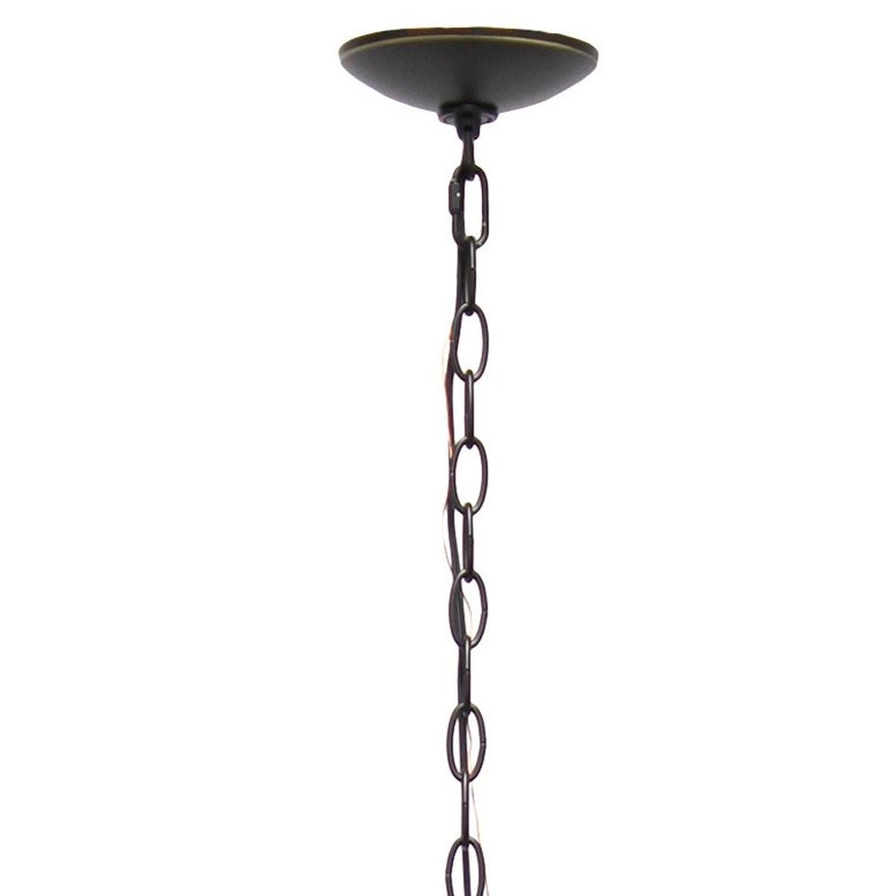 Bronze And Black Sphere Three Light Iron Ceiling Light With Bronze And Black Shades