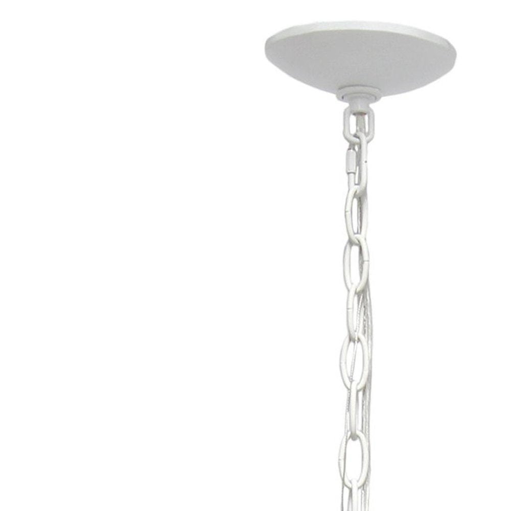 White Sphere Three Light Iron Ceiling Light With White Shades