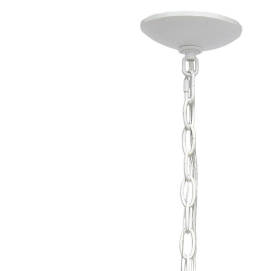 White Sphere Three Light Iron Ceiling Light With White Shades