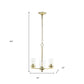 Gold And Clear Chandelier Three Light Iron Ceiling Light With Clear Shades