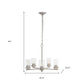 Nickel And Clear Chandelier Five Light Iron Ceiling Light With Clear Shades