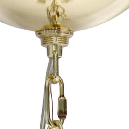 Gold And Clear Chandelier Five Light Iron Ceiling Light With Clear Shades