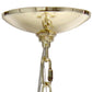 Gold And Clear Chandelier Five Light Iron Ceiling Light With Clear Shades