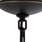 Bronze And Clear Chandelier Five Light Iron Ceiling Light With Clear Shades