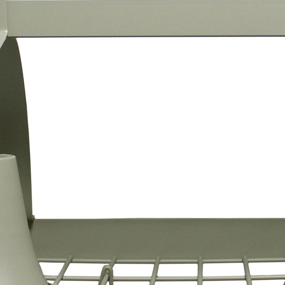 Slate Gray Kitchen Island Two Light Metal Ceiling Light