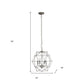 Nickel Candle Style Four Light Metal Ceiling Light With Nickel Shades