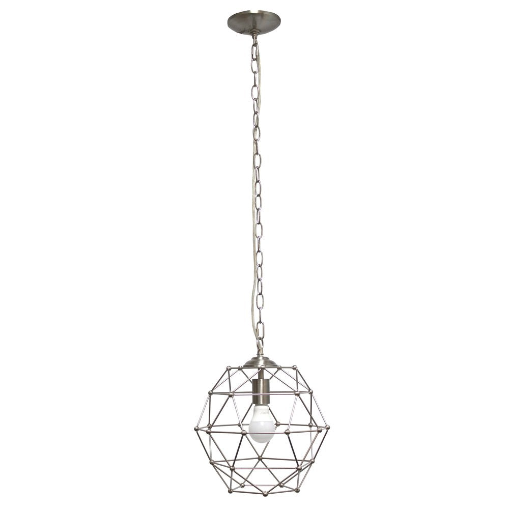 Nickel Candle Style Metal Ceiling Light With Nickel Shades