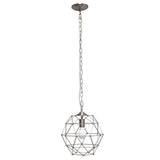 Nickel Candle Style Metal Ceiling Light With Nickel Shades