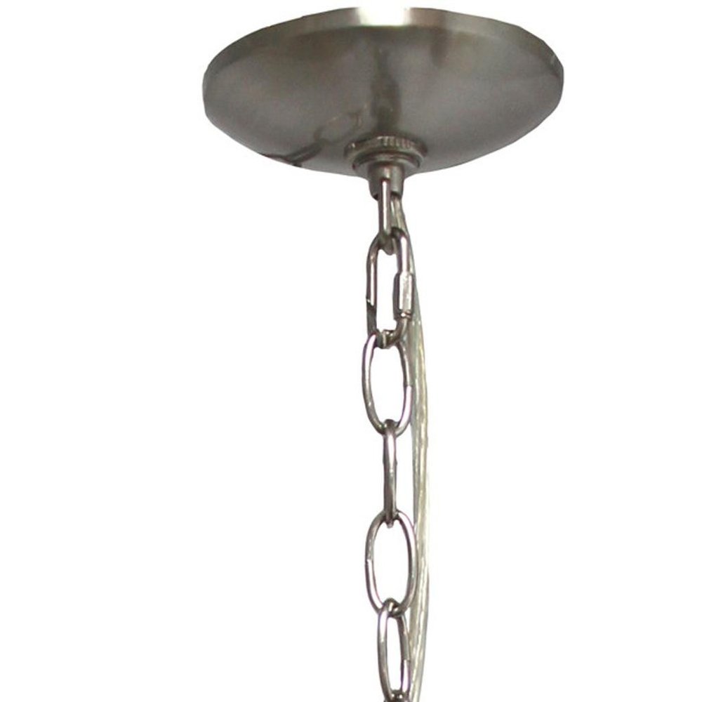 Nickel Candle Style Metal Ceiling Light With Nickel Shades