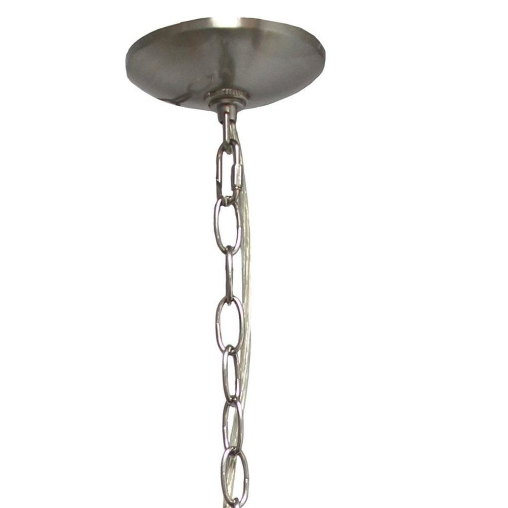 Nickel Candle Style Metal Ceiling Light With Nickel Shades