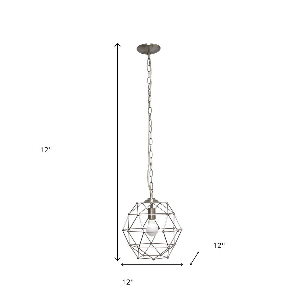 Nickel Candle Style Metal Ceiling Light With Nickel Shades