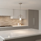 Nickel Candle Style Metal Ceiling Light With Nickel Shades