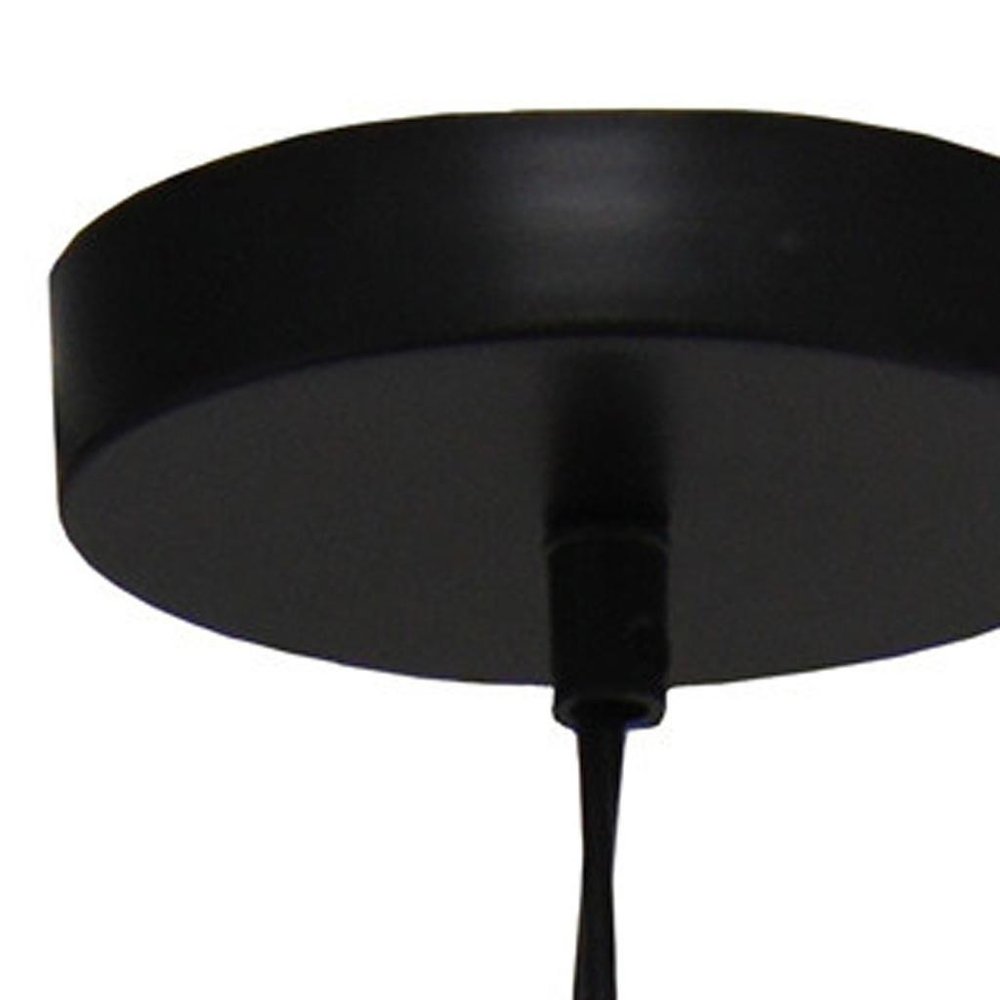 Black And Clear Simple Iron Ceiling Light With Clear Shades