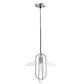 Silver And Clear Simple Iron Ceiling Light With Clear Shades