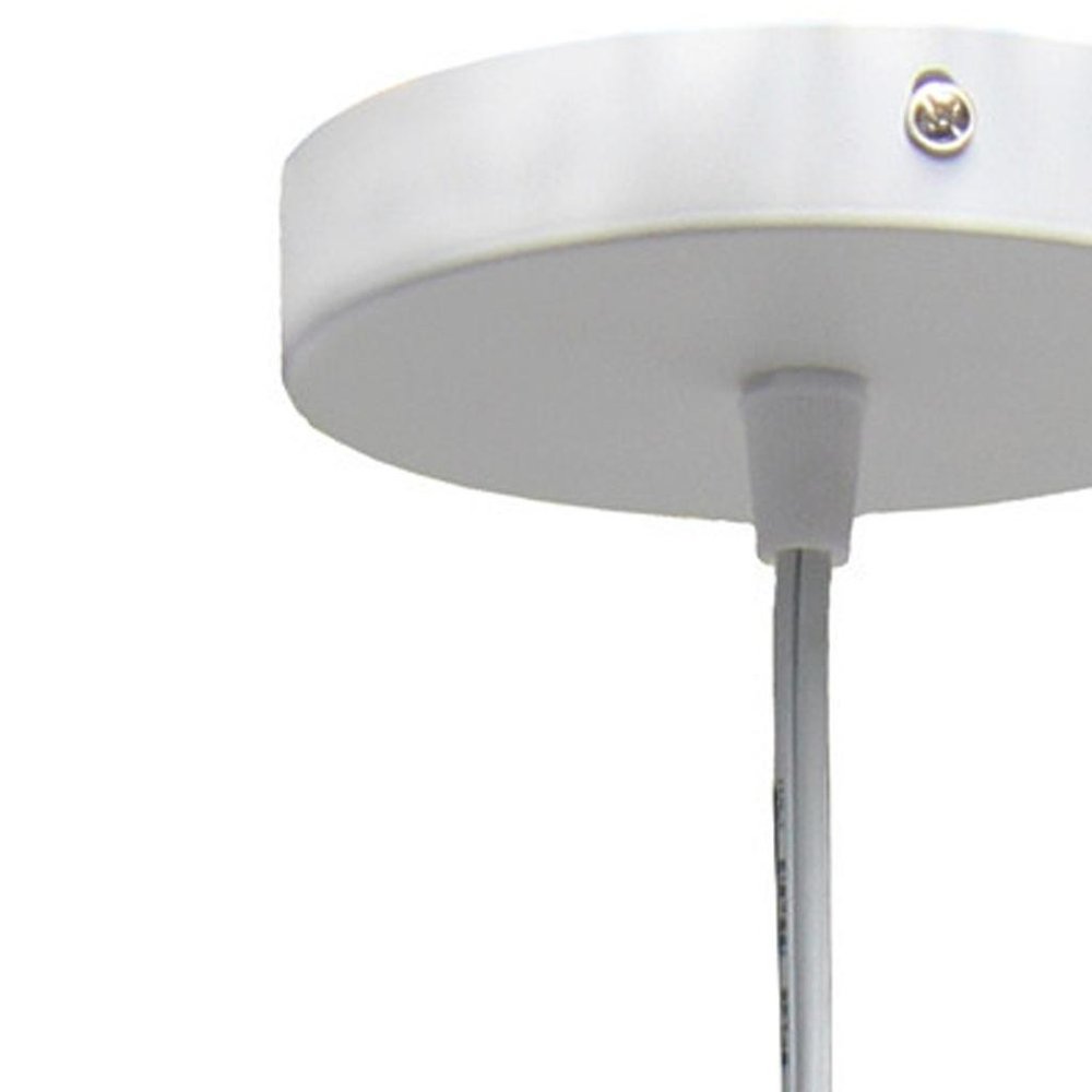 White And Clear Simple Iron Ceiling Light With Clear Shades