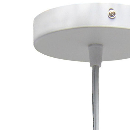 White And Clear Simple Iron Ceiling Light With Clear Shades