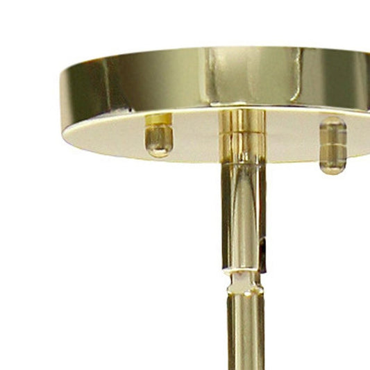 Gold Cylinder Iron Ceiling Light With Gold Shades