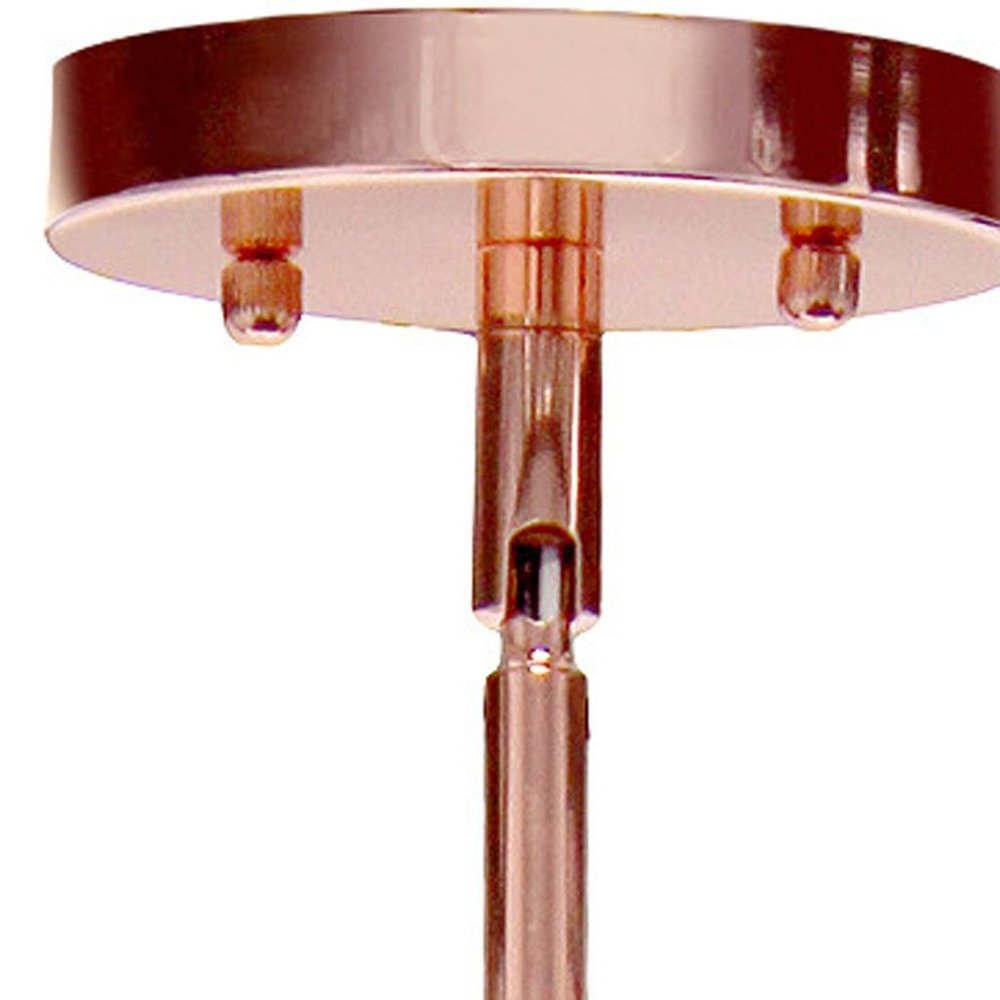 Rose Gold Cylinder Iron Ceiling Light With Rose Gold Shades