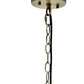 Antiqued Brass Caged Iron Ceiling Light With Antiqued Brass Shades