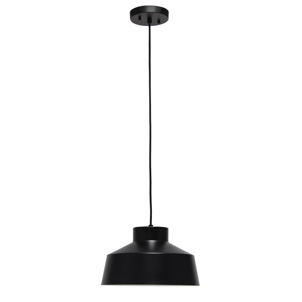 Black Dome Iron Ceiling Light With Black Shades