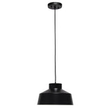 Black Dome Iron Ceiling Light With Black Shades