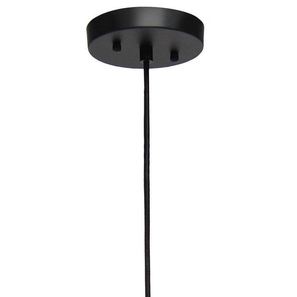 Black Dome Iron Ceiling Light With Black Shades
