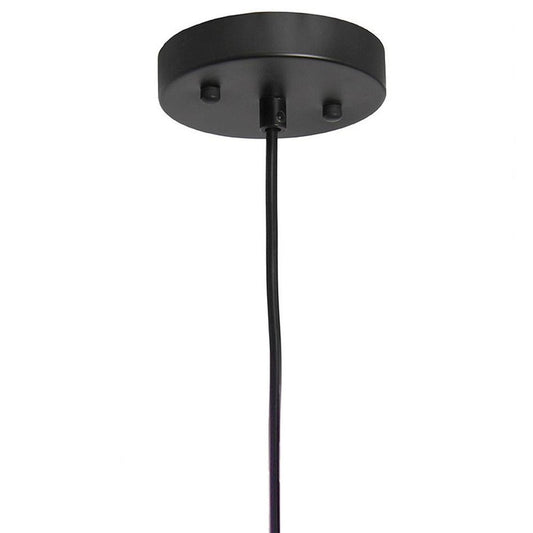 Natural And Black Sphere Hemp Ceiling Light With Natural Shades