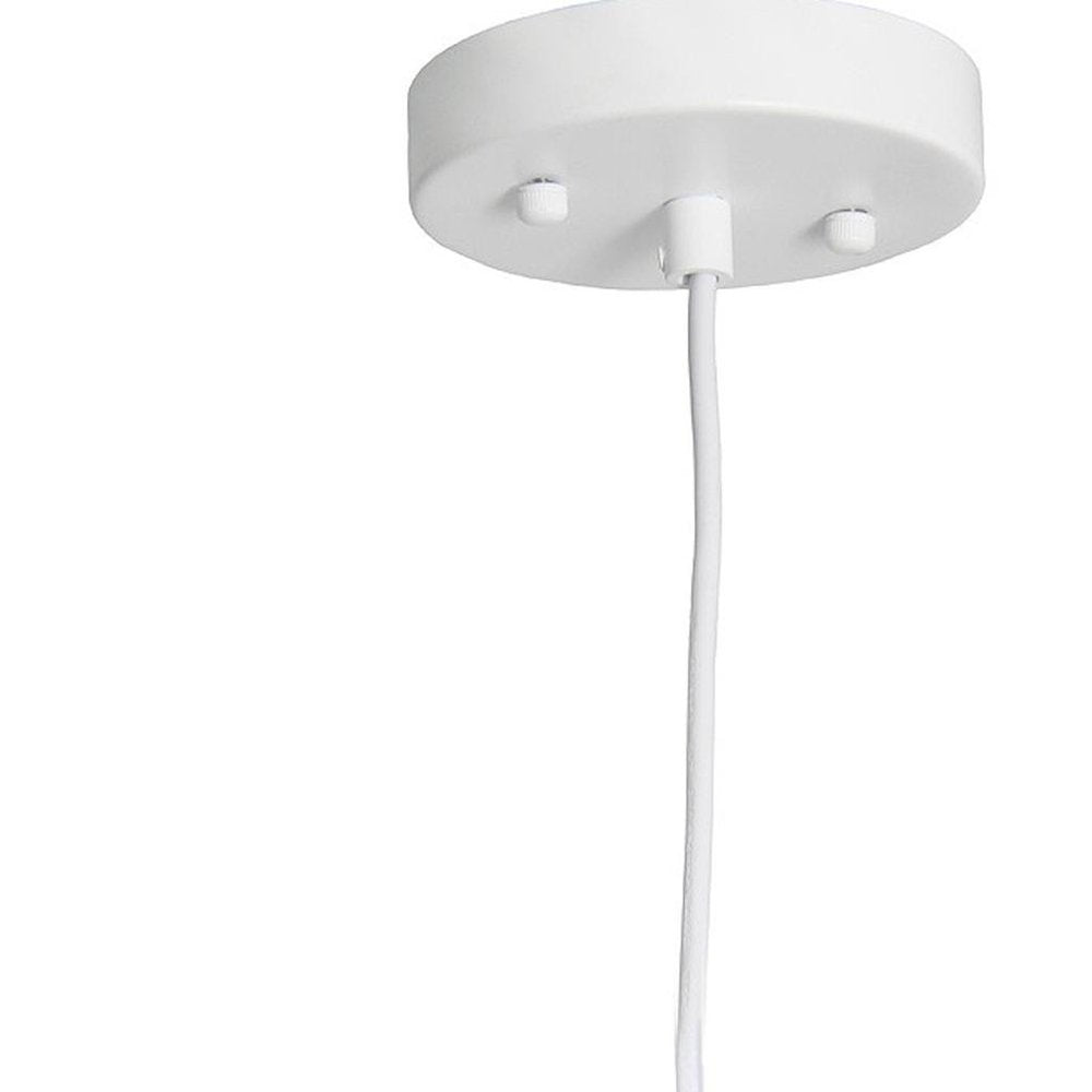 White Sphere Hemp Ceiling Light With White Shades