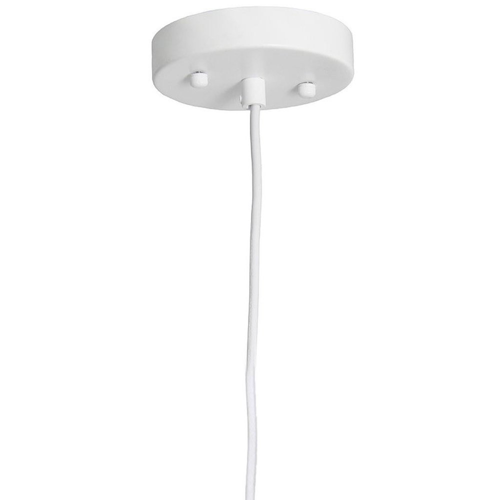 White Sphere Hemp Ceiling Light With White Shades