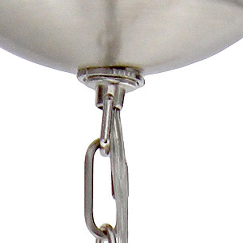 Nickel And Clear Chandelier Three Light Iron Ceiling Light With Clear Shades