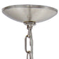 Nickel And Clear Chandelier Three Light Iron Ceiling Light With Clear Shades