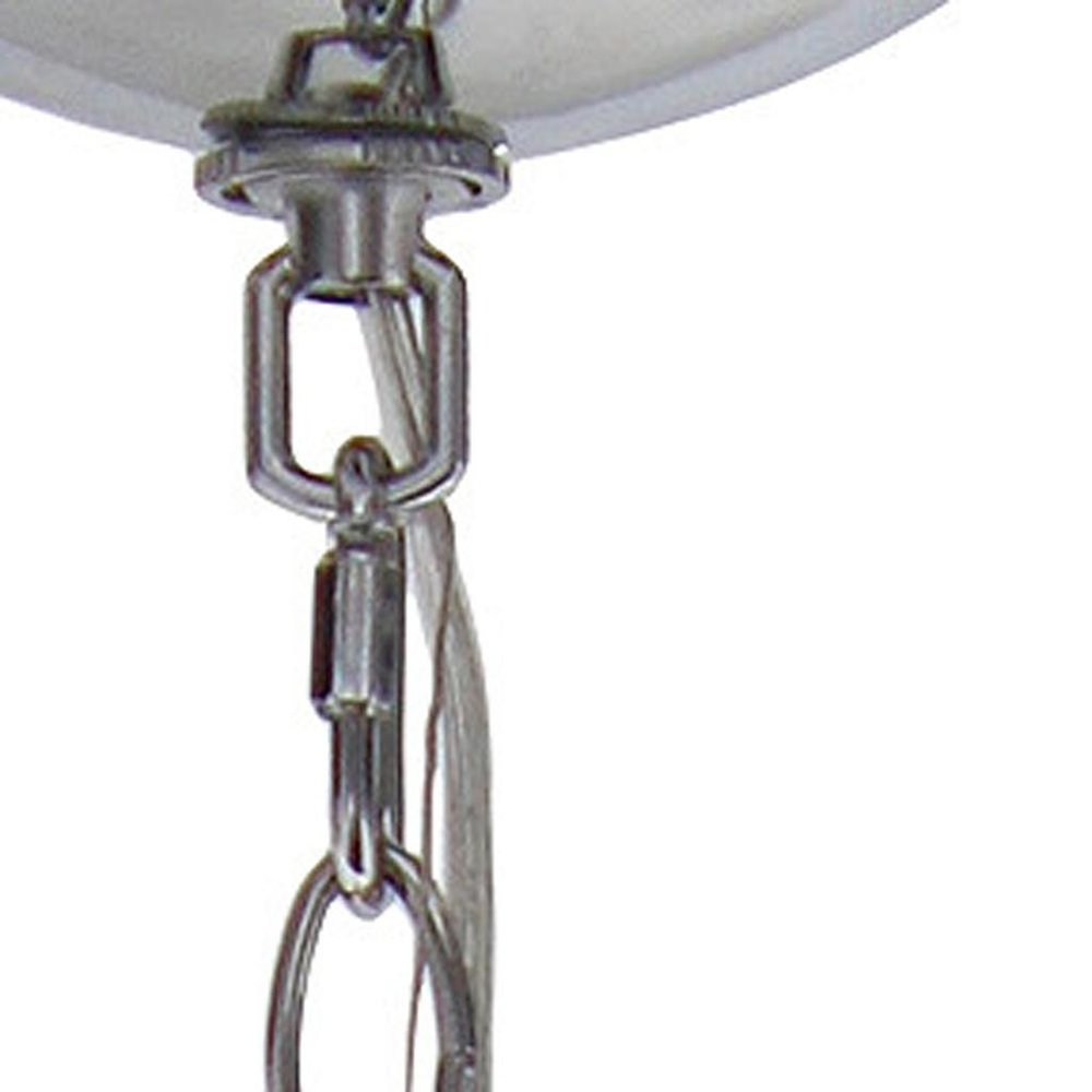 Silver And Clear Chandelier Three Light Iron Ceiling Light With Clear Shades