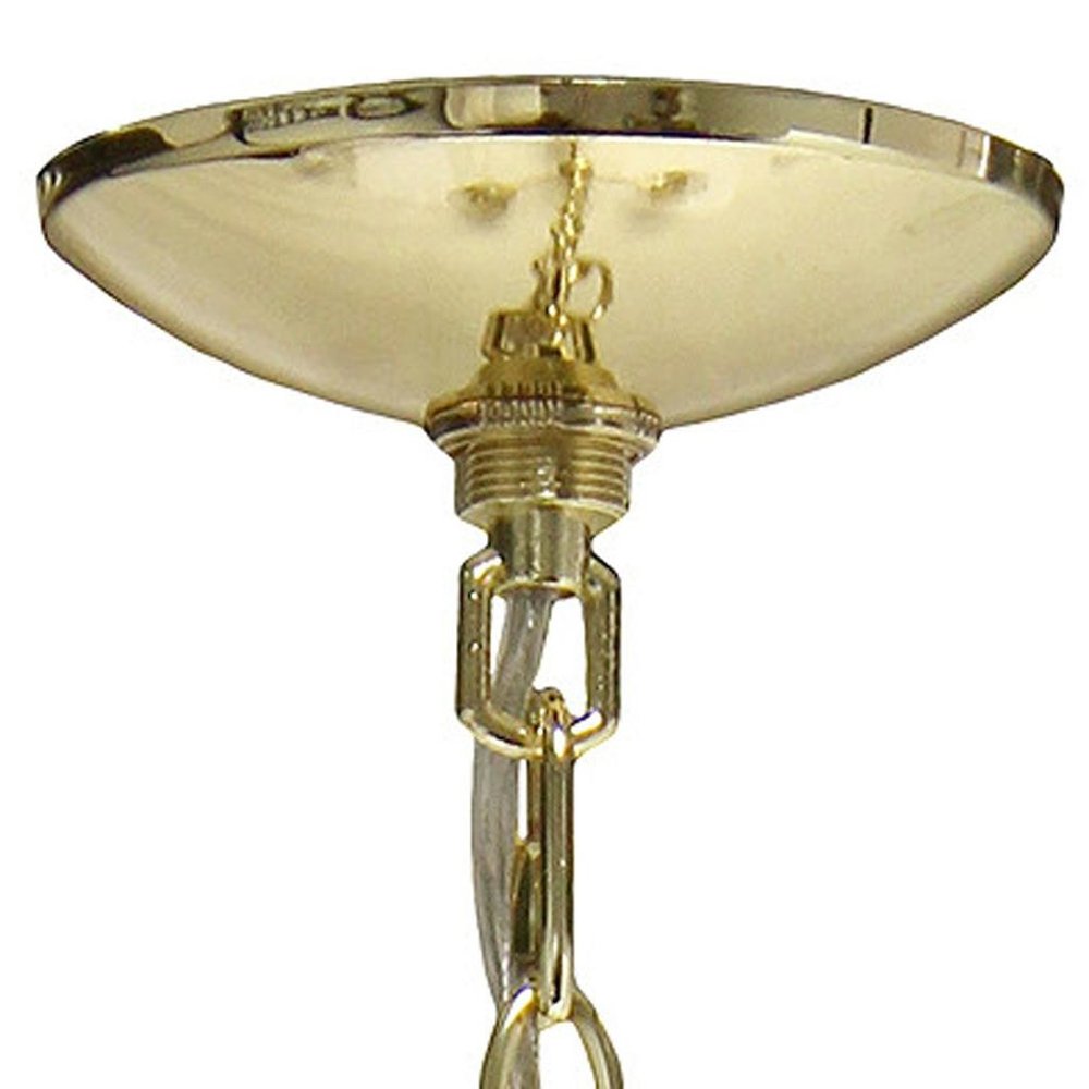 Gold And Clear Chandelier Three Light Iron Ceiling Light With Clear Shades