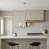 Gold And Clear Chandelier Three Light Iron Ceiling Light With Clear Shades