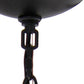Bronze And Clear Chandelier Three Light Iron Ceiling Light With Clear Shades