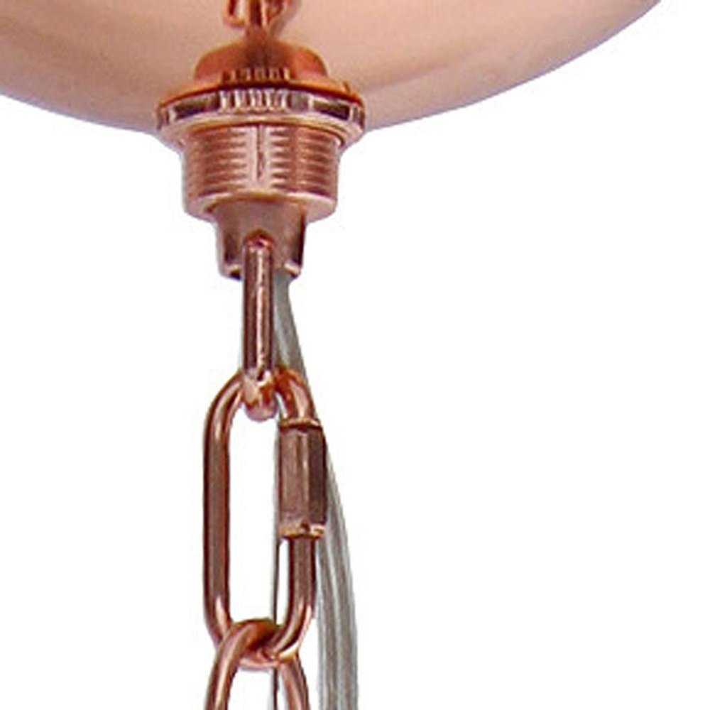 Rose Gold And Clear Chandelier Three Light Iron Ceiling Light With Clear Shades