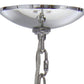 Silver And Clear Chandelier Five Light Iron Ceiling Light With Clear Shades