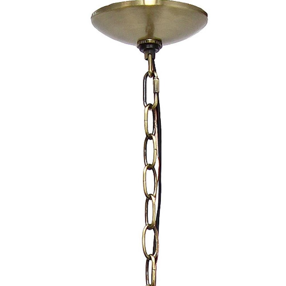 Antiqued Brass And Clear Sphere Three Light Iron Ceiling Light With Antiqued Brass And Clear Shades