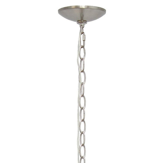 Nickel And Clear Sphere Three Light Iron Ceiling Light With Nickel And Clear Shades