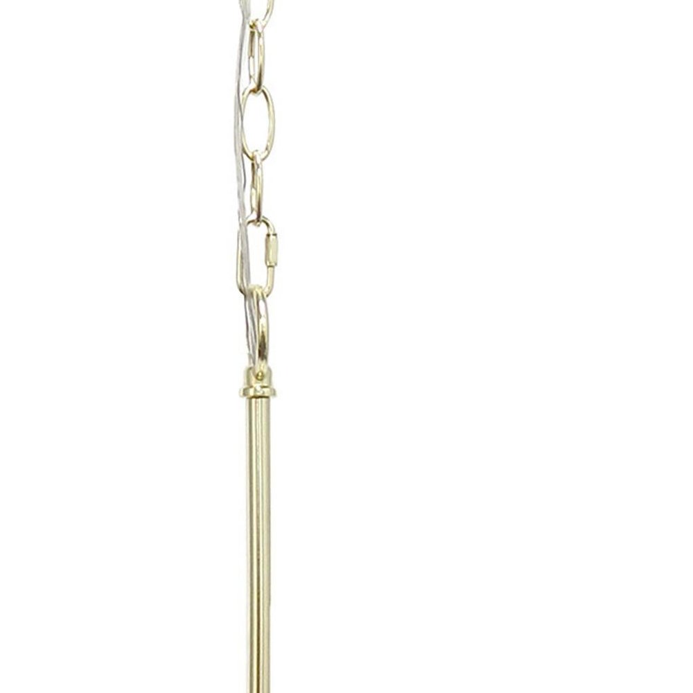 Gold And Clear Sphere Three Light Iron Ceiling Light With Clear Shades