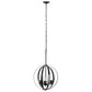 Bronze And Clear Sphere Three Light Iron Ceiling Light With Clear Shades