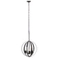 Bronze And Clear Sphere Three Light Iron Ceiling Light With Clear Shades