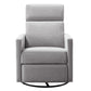 26" Gray Tufted Linen Gliding Swivel Manual Rocker Recliner