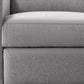 26" Gray Tufted Linen Gliding Swivel Manual Rocker Recliner